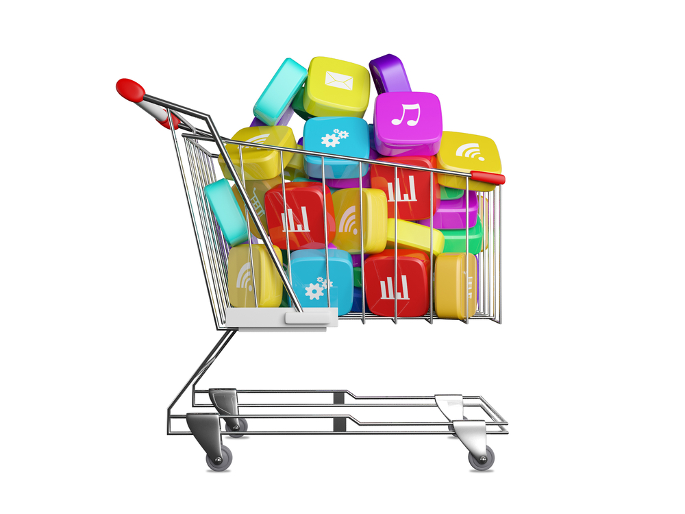 apps in a shopping cart Money Nation