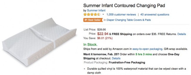 baby cost changing table