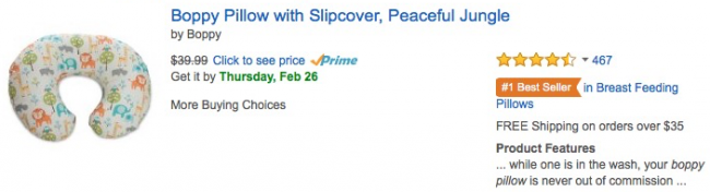 baby costs boppy pillow
