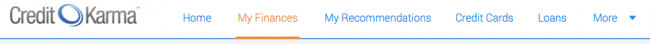credit karma free credit scores menu
