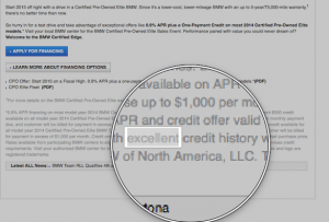 excellent credit history