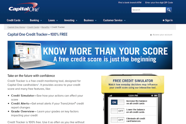 free credit score bank