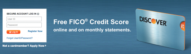 free credit scores discover
