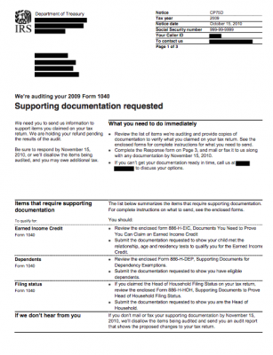 tax mistakes audit letter