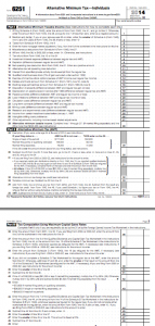 Alternative Minimum Tax Form 6251