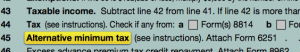 Alternative Minimum Tax Line Item