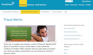 fraud alert transunion