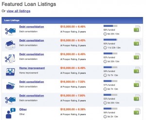 peer to peer lending prosper loan list