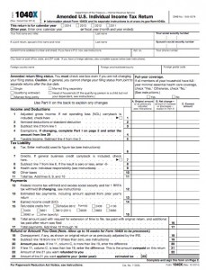 mistake on taxes amended return irs form 1040x