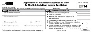 tax extension form 4868