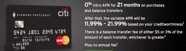 types credit cards balance transfer citi