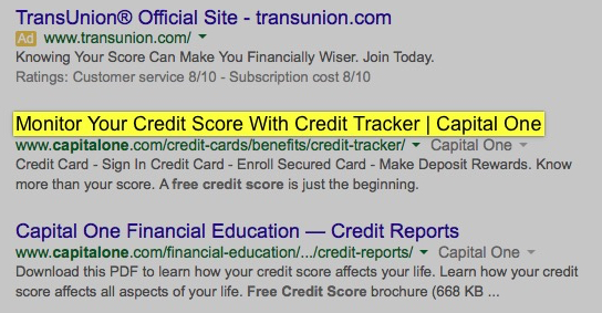 find your credit score search bank free capital one