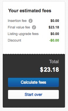 how to sell on ebay fee calculator ipad
