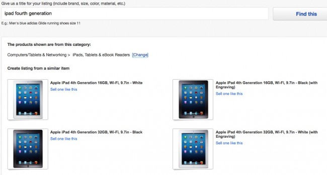 how to sell on ebay find your item