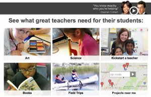 stephen colbert donation donors choose school teachers