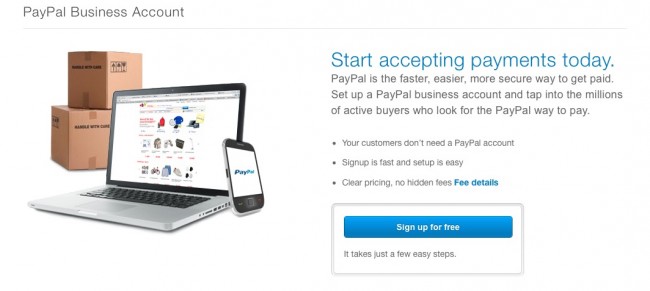 how to get a paypal account business