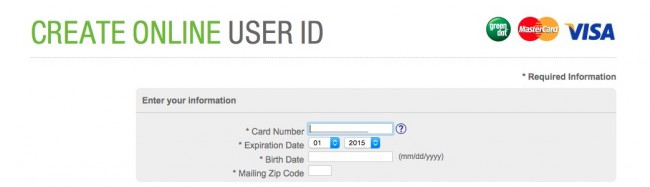 how to use a green dot card online