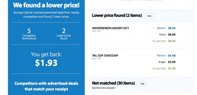 walmart savings catcher really save money