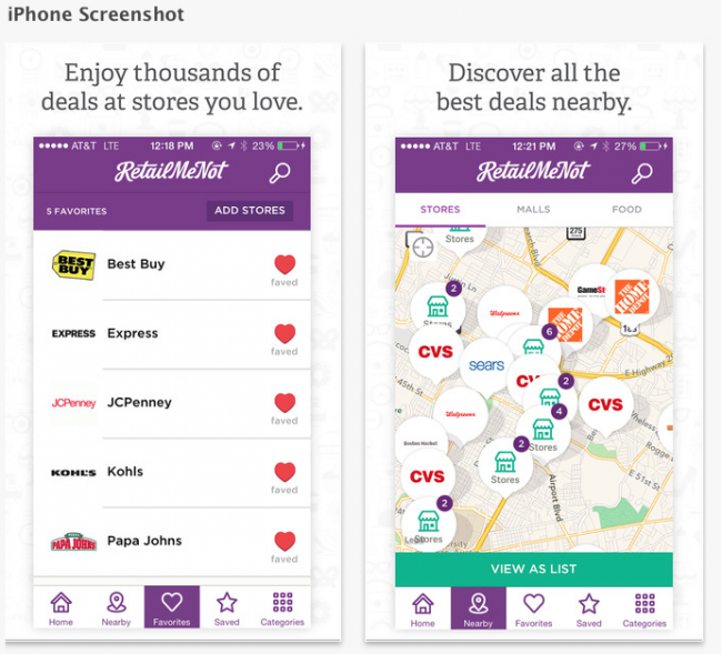 apps that save you money retailmenot