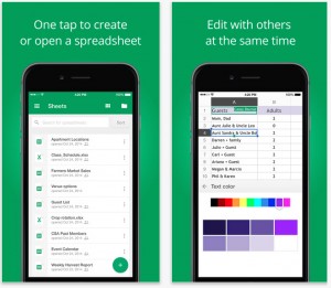 Google Sheets iPhone app saves money