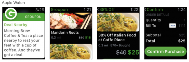 iphone coupon apps groupon apple watch