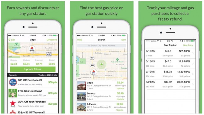 iphone gas apps fuelzee save money