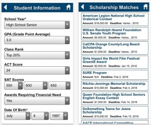 no essay scholarships search app