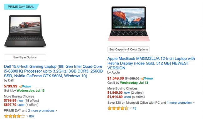 Amazon Prime Day Deals on Apple