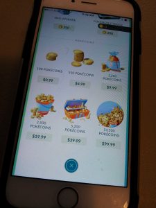 Get Pokemon Go coins by buying