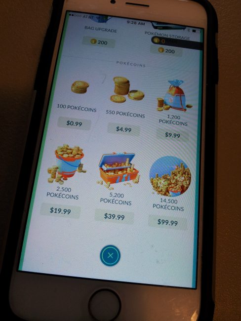 Get Pokemon Go coins by buying