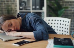 Office worker tired