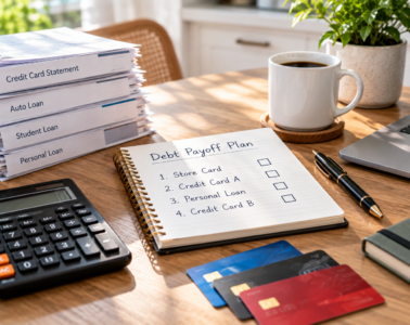 Debt Payoff Plan Desk Setup